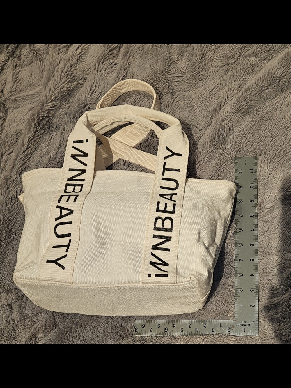 Cream Canvas Mini Tote Bag NEW